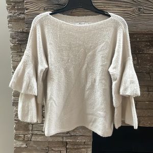 Madewell sweater cropped off white Small